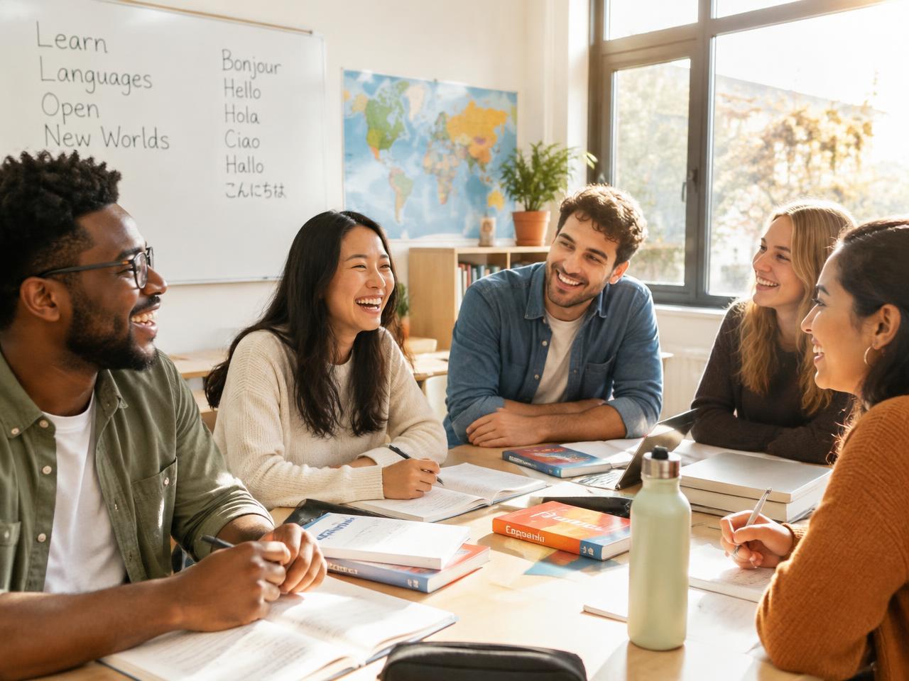 Students in a language class